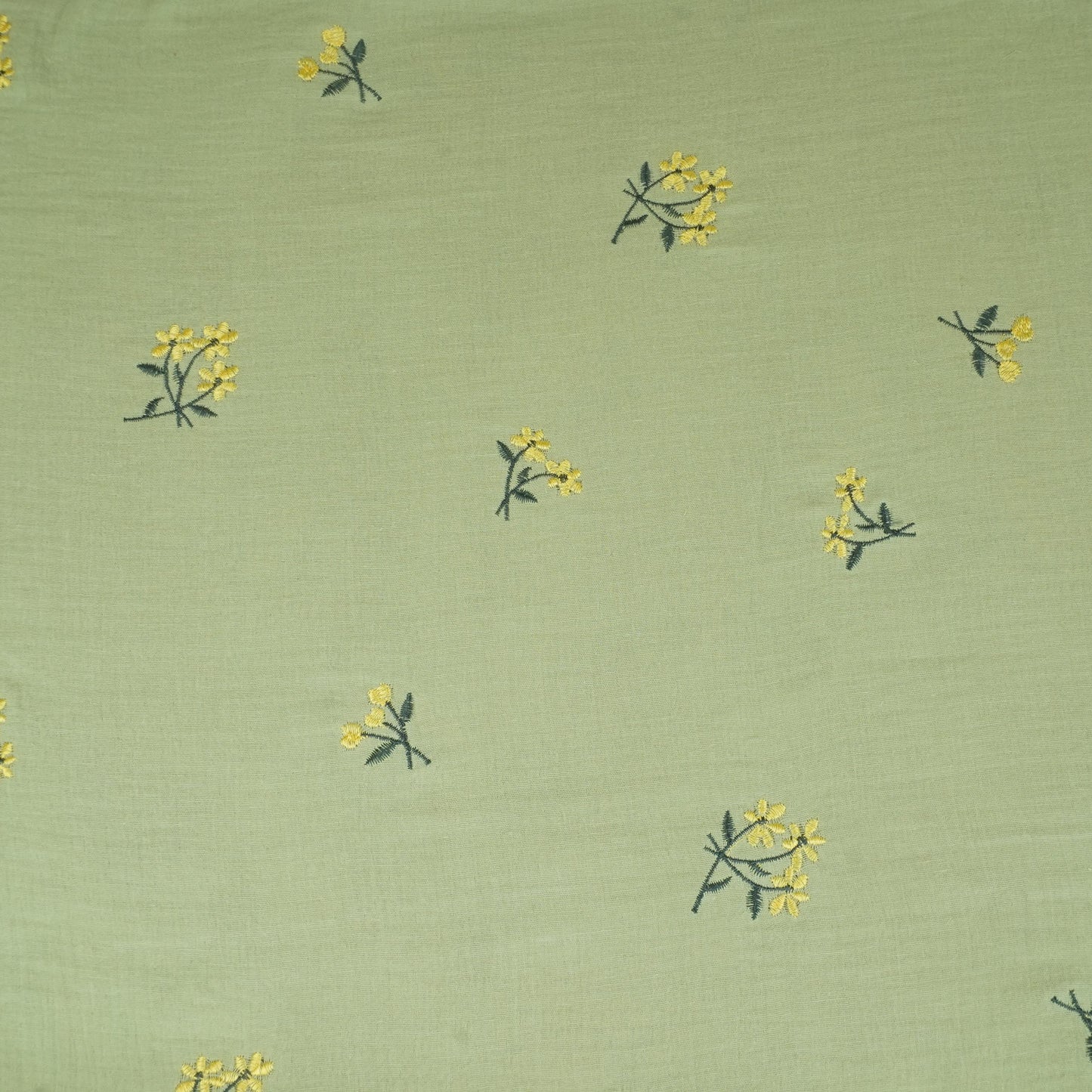 Light Green Hand embroidery Double Cotton PDM-29471