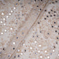Off White Mirror cutdana embroidery Georgette Fabric TF-31112 - TradeUNO