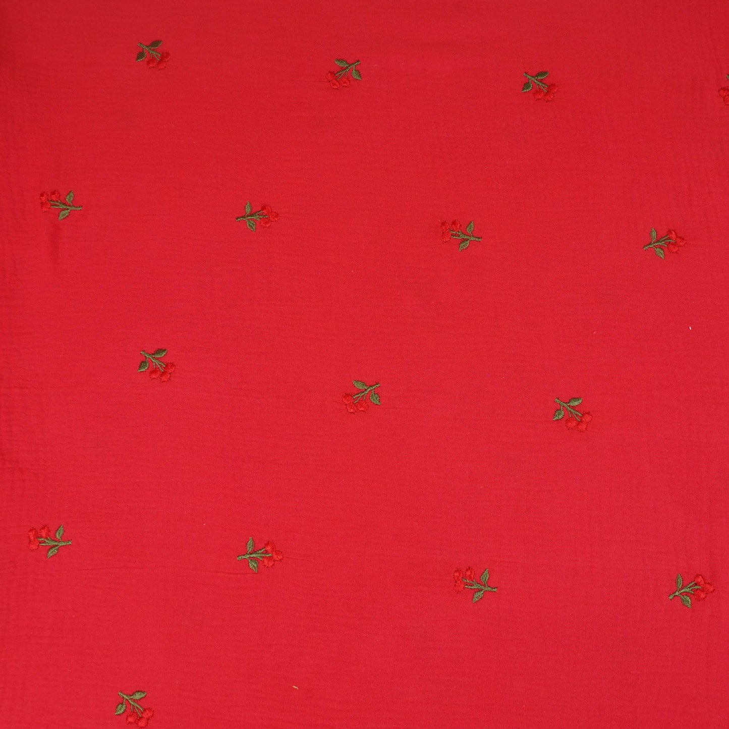 Red Hand embroidery Double Cotton PDM-29470
