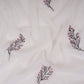 Off White with Multicolor floral Hand embroidery Pure Mul Chanderi Fabric SN-31234 - TradeUNO