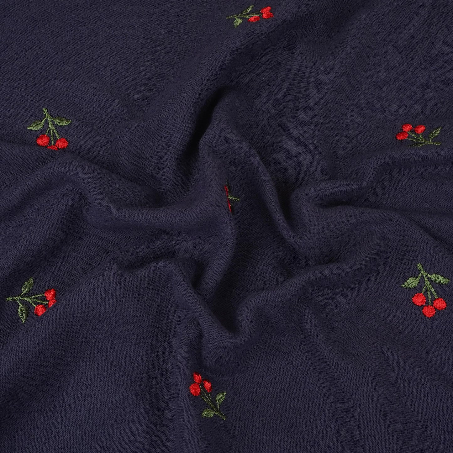 Navy Blue Hand embroidery Double Cotton PDM-29469