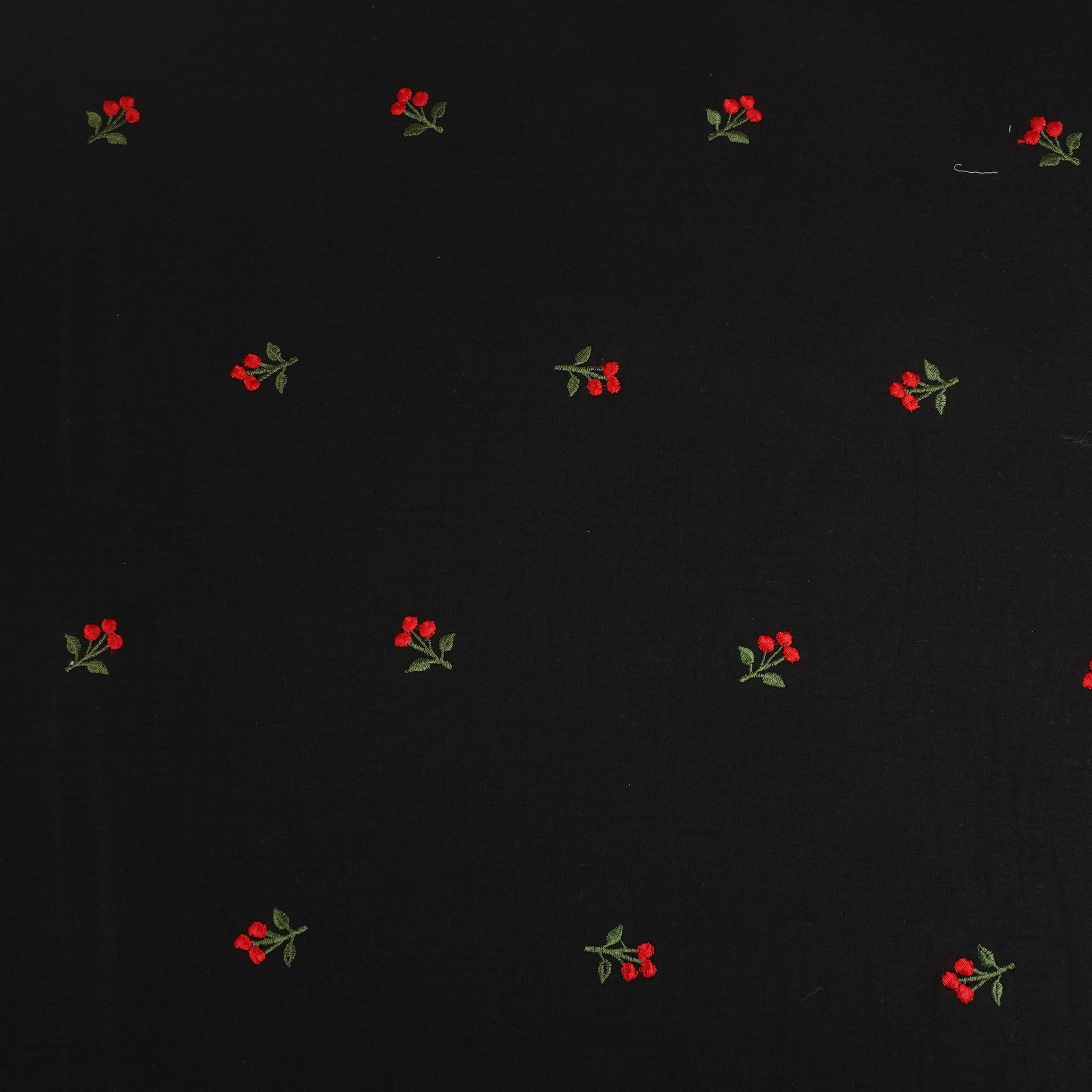 Black Hand embroidery Double Cotton PDM-29466 - TradeUNO