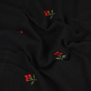 Black Hand embroidery Double Cotton PDM-29466 - TradeUNO