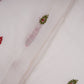 Off White with Multicolor floral Hand embroidery Pure Mul Chanderi Fabric SN-31236 - TradeUNO