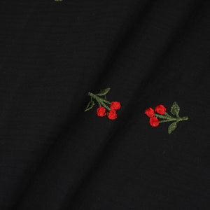 Black Hand embroidery Double Cotton PDM-29466 - TradeUNO