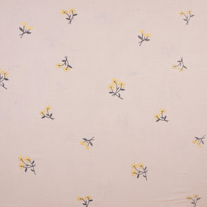 Peach Hand embroidery Double Cotton PDM-29468 - TradeUNO
