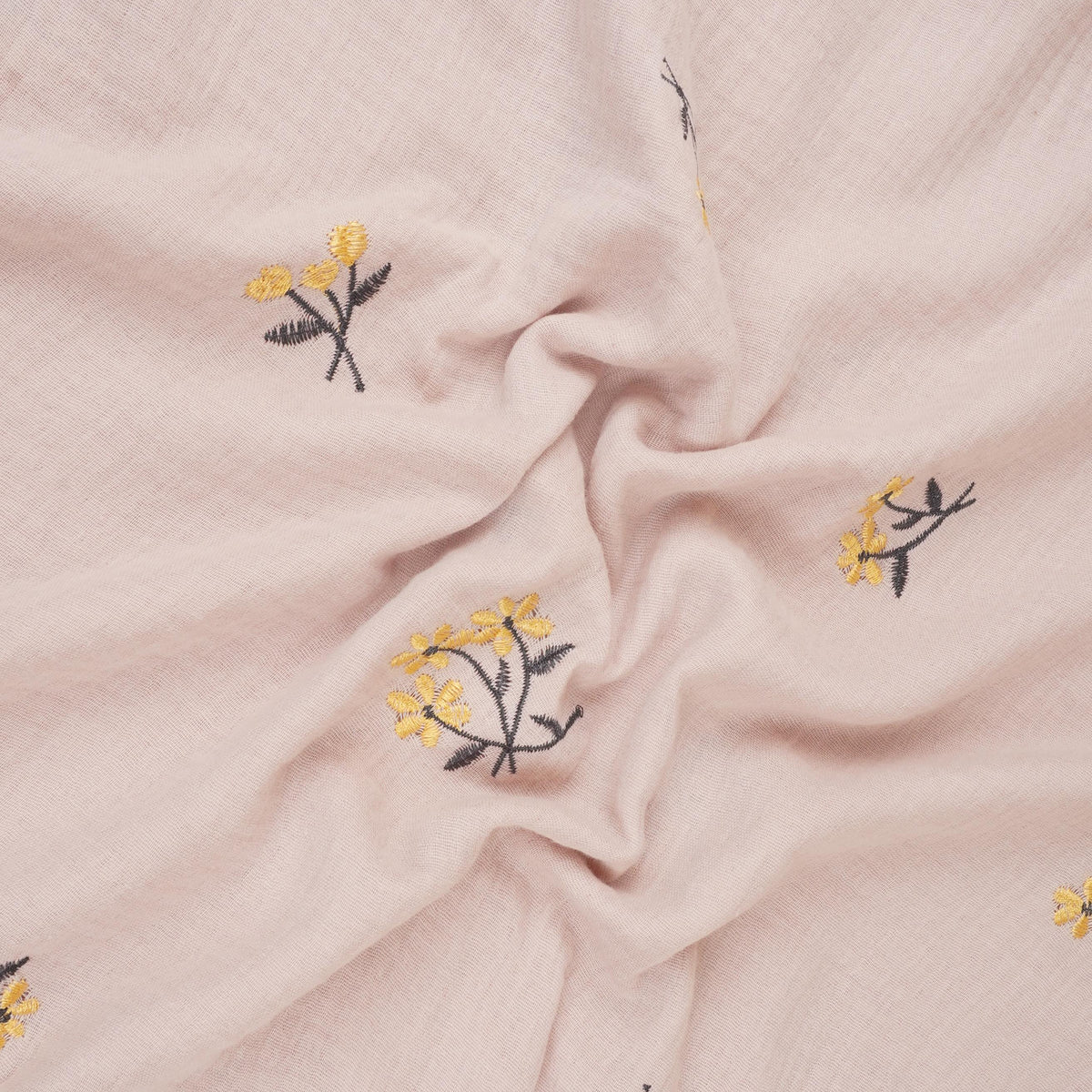 Peach Hand embroidery Double Cotton PDM-29468 - TradeUNO
