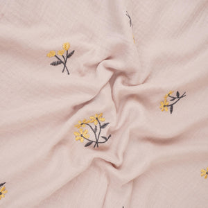 Peach Hand embroidery Double Cotton PDM-29468 - TradeUNO