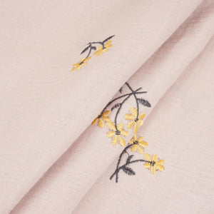 Peach Hand embroidery Double Cotton PDM-29468 - TradeUNO