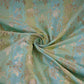Aqua Blue with Sage Green Stripes Multi Rangkaat Weave Brocade Fabric HMSS-32718