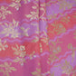 Magenta with Salmon Pink Multi Rangkaat Weave Brocade Fabric HMSS-32721