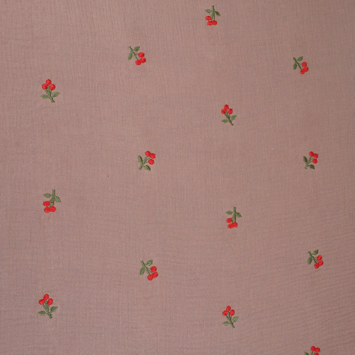 Rust Brown Hand embroidery Double Cotton PDM-29472