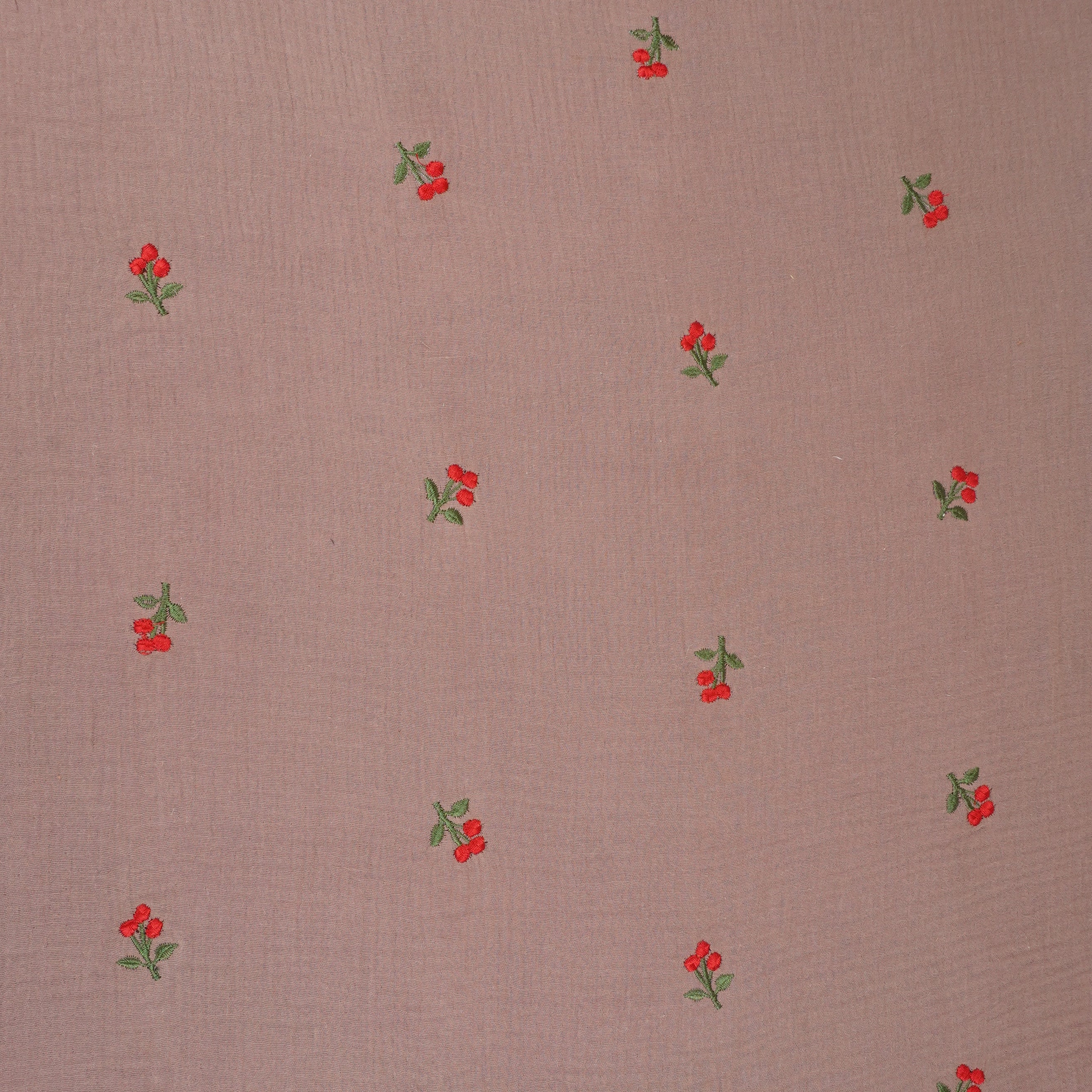 Rust Brown Hand embroidery Double Cotton PDM-29472 - TradeUNO