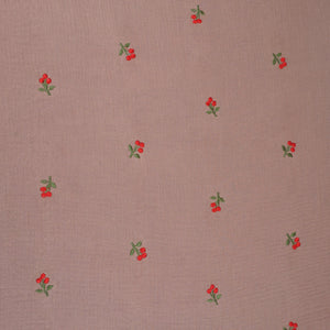 Rust Brown Hand embroidery Double Cotton PDM-29472 - TradeUNO