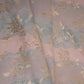 Blush Pink with Teal Multi Rangkaat Weave Brocade Fabric HMSS-32720