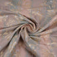 Blush Pink with Teal Multi Rangkaat Weave Brocade Fabric HMSS-32720