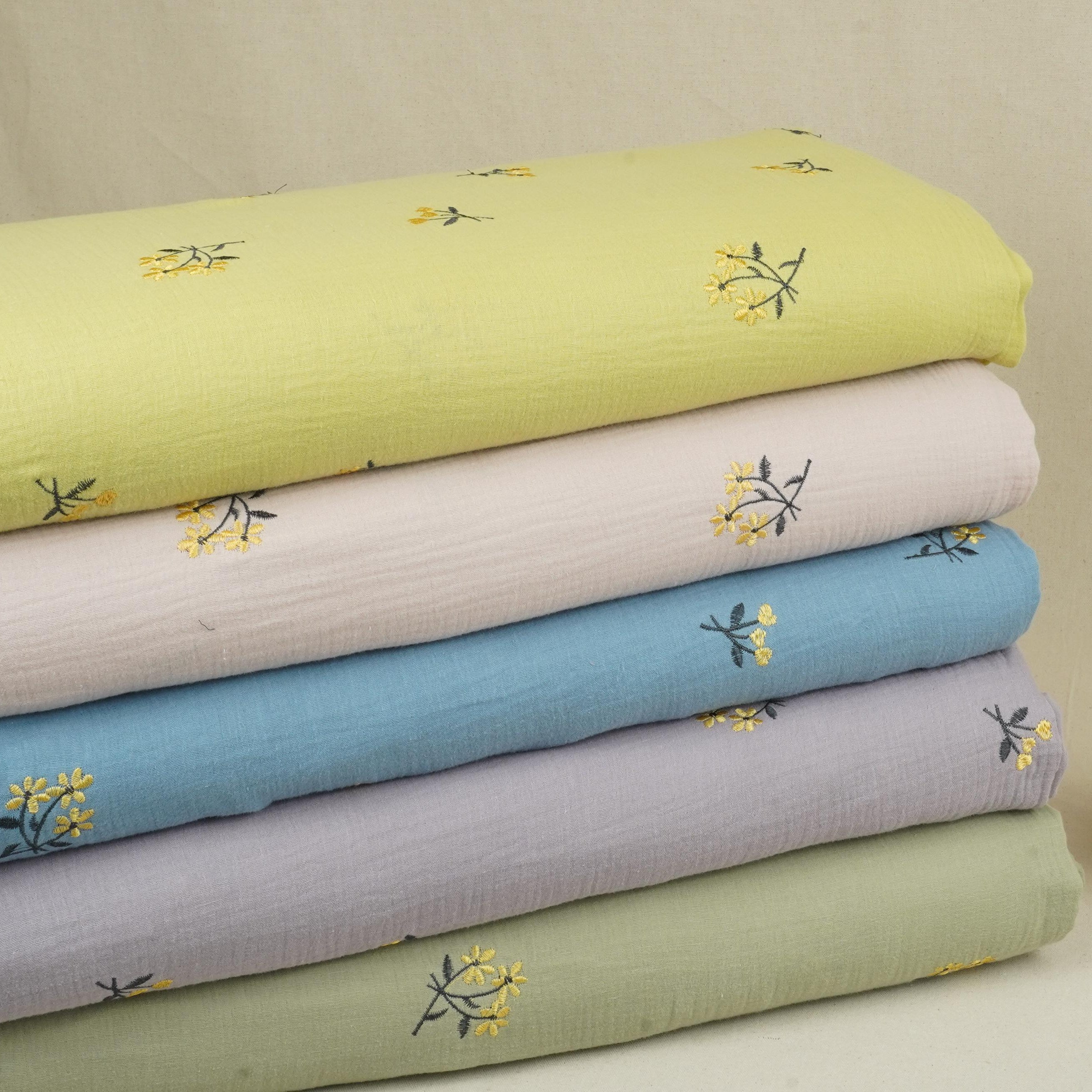 Black Hand embroidery Double Cotton PDM-29466 - TradeUNO