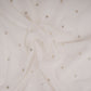 Off White Mukaish work Chanderi Fabric SU-31029
