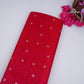 Red Zari Booti Tanchoi Silk Fabric HMSS-32756