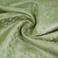 Lime Green Jamawar Resham Zari Dohra Brocade Fabric HMSS-32742