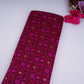Black Zari Booti Dohri Tanchoi Silk Fabric HMSS-32726