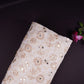 Off White Mirror cutdana sequins Georgette Fabric TF-31117