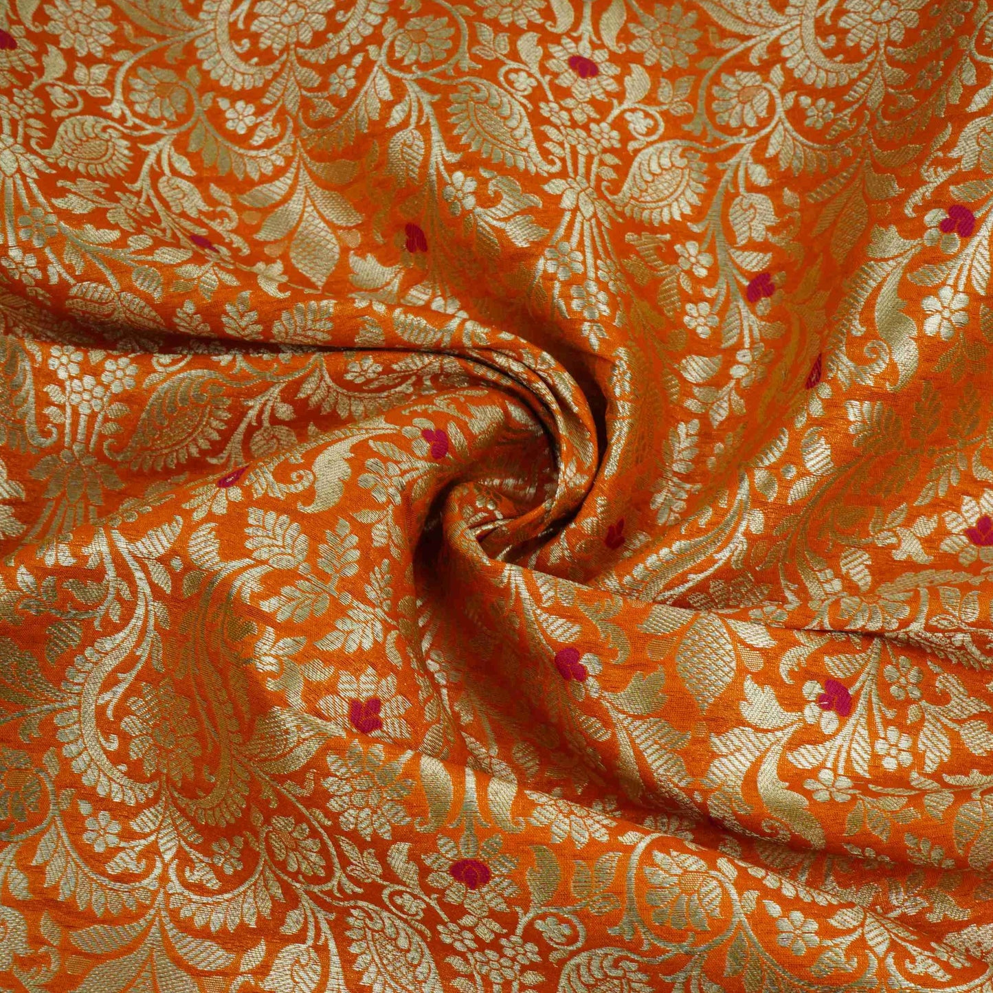 Mustard Zari Meena Art Silk Brocade Fabric HMSS-32780