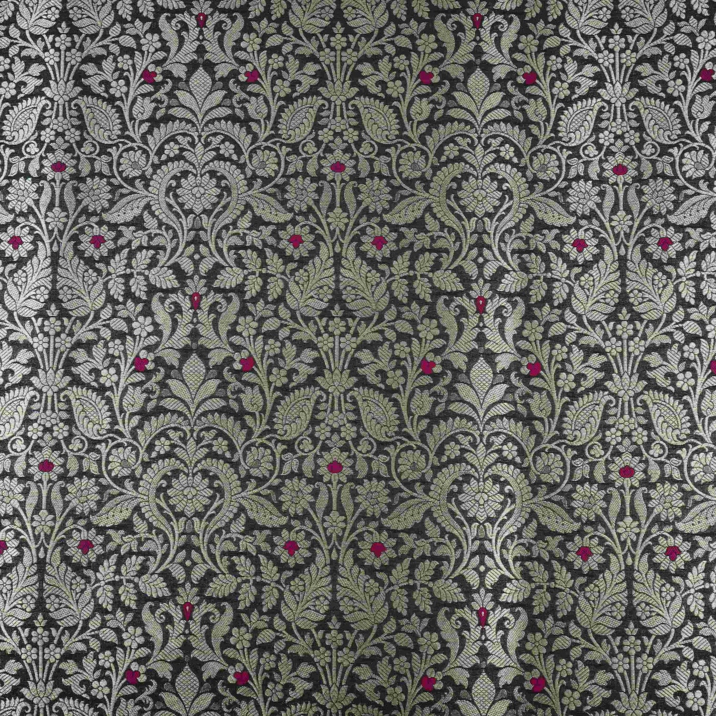 Purple Zari Meena Art Silk Brocade Fabric HMSS-32781