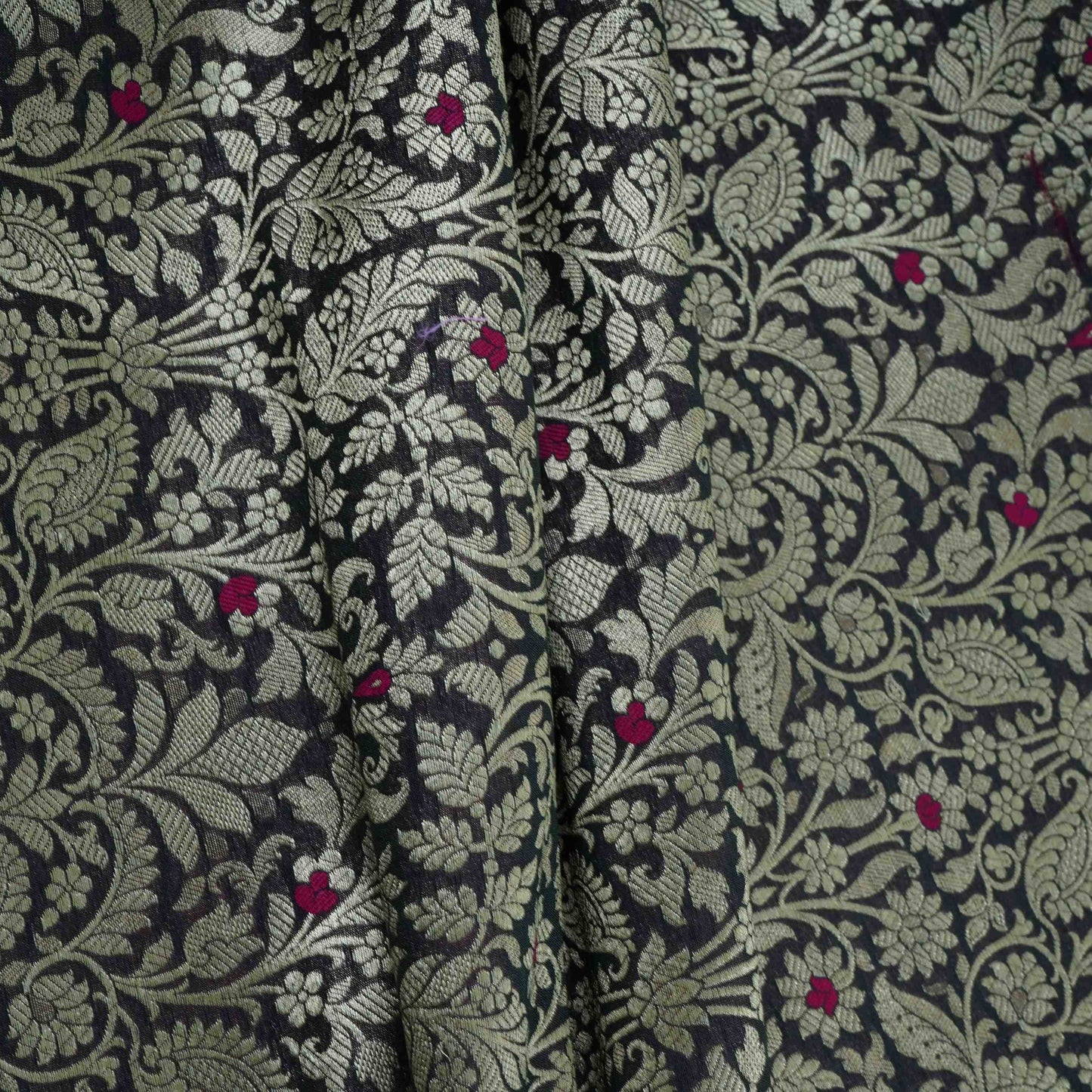 Purple Zari Meena Art Silk Brocade Fabric HMSS-32781