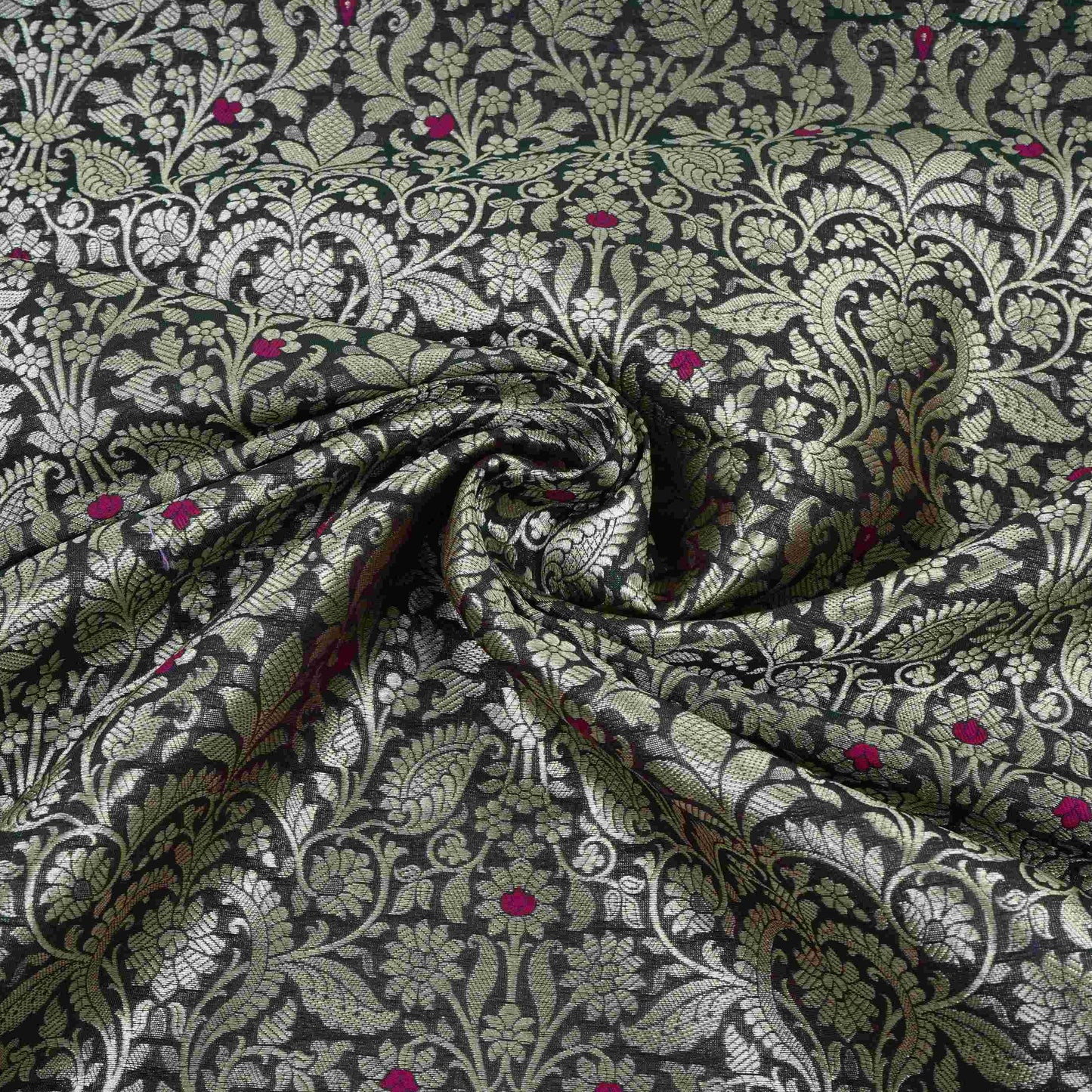 Purple Zari Meena Art Silk Brocade Fabric HMSS-32781