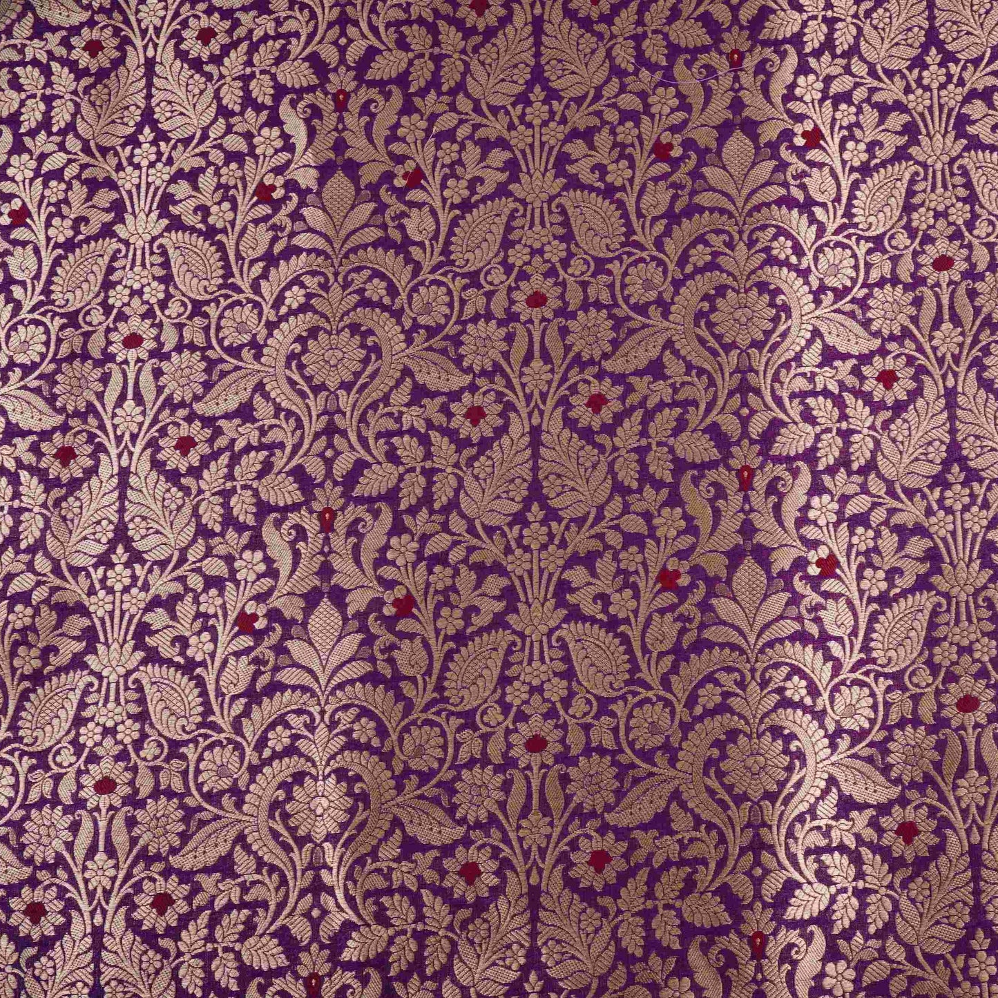 Magenta Pink Zari Meena Art Silk Brocade Fabric HMSS-32779