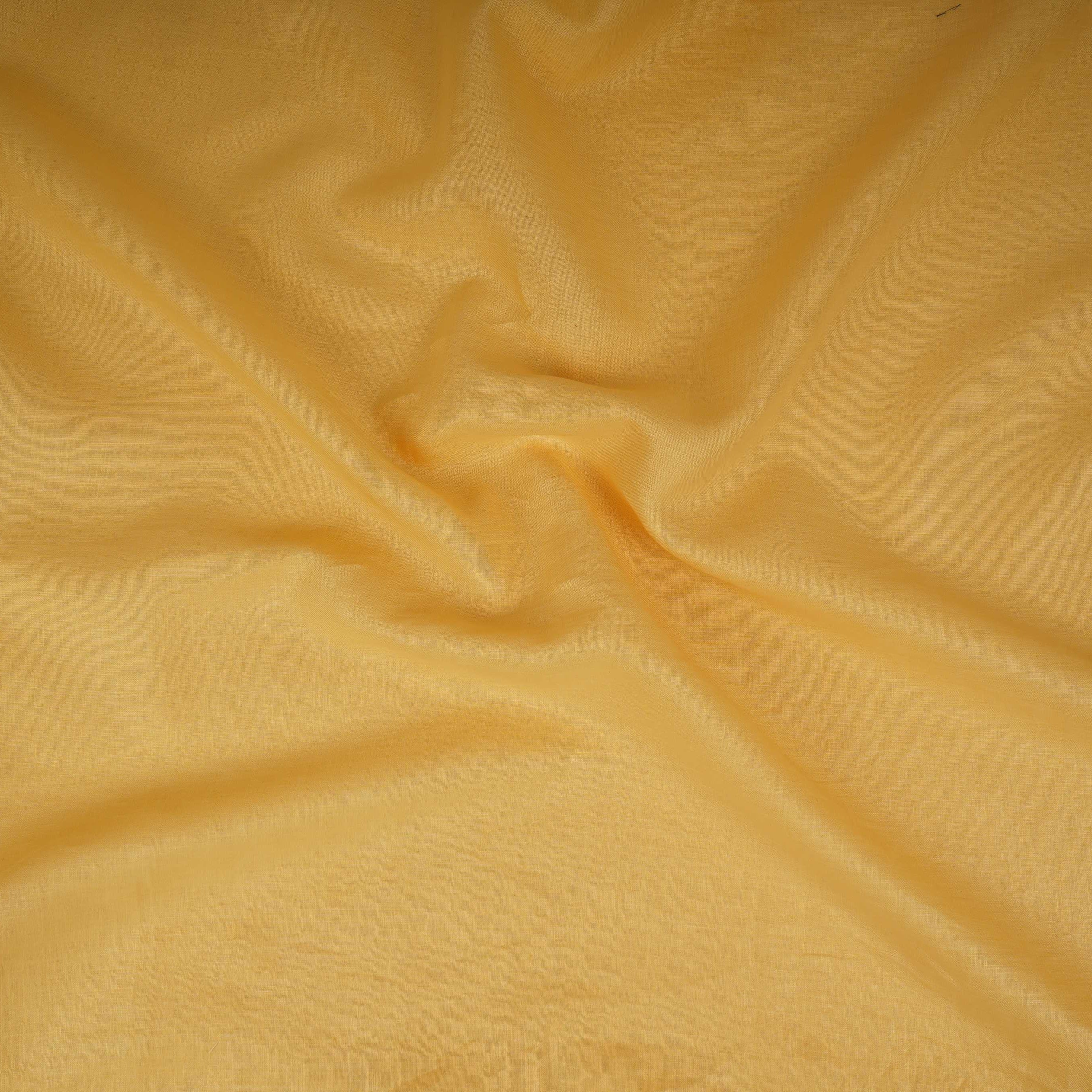 Yellow Solid Pure Linen Fabric UT-31163 - TradeUNO
