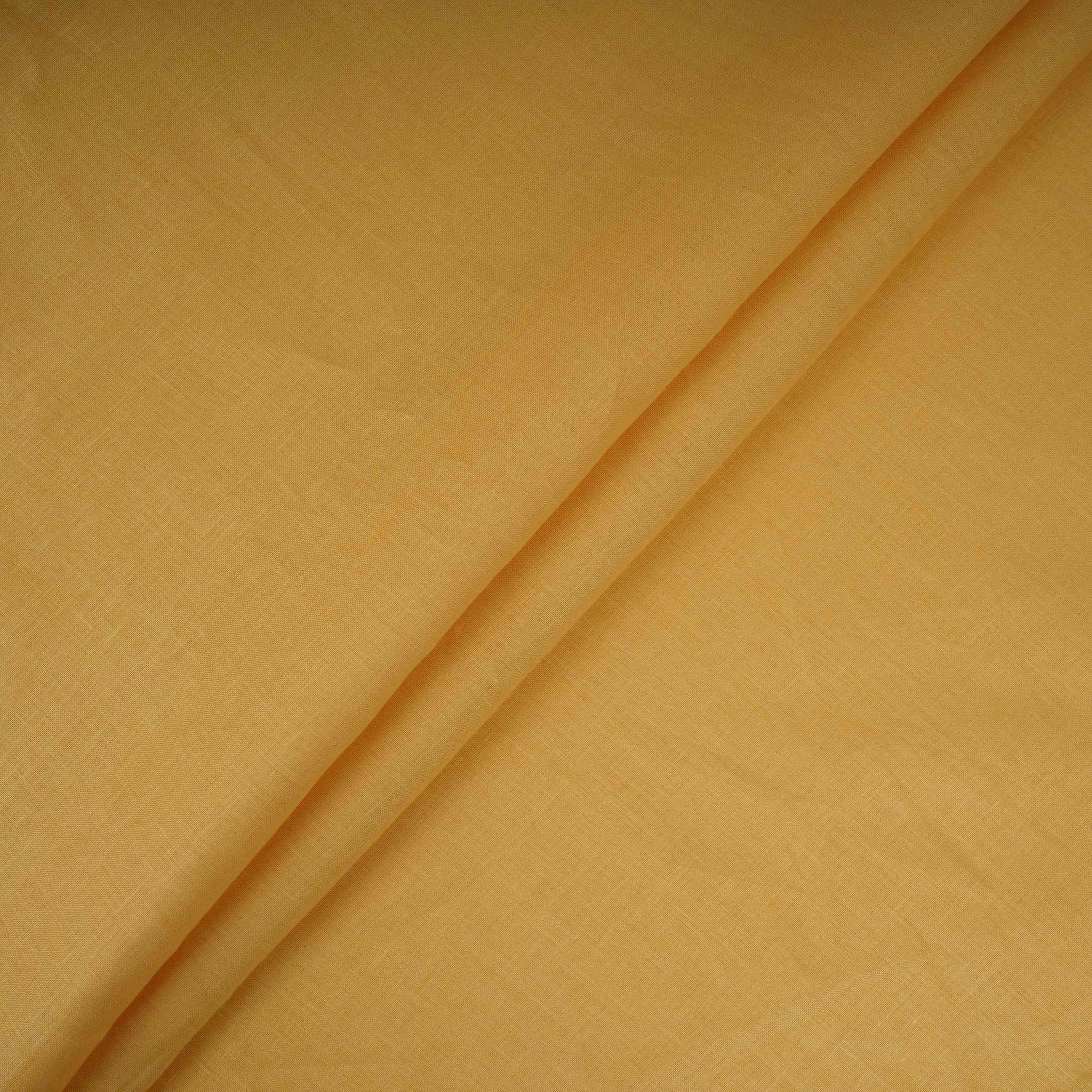 Yellow Solid Pure Linen Fabric UT-31163 - TradeUNO