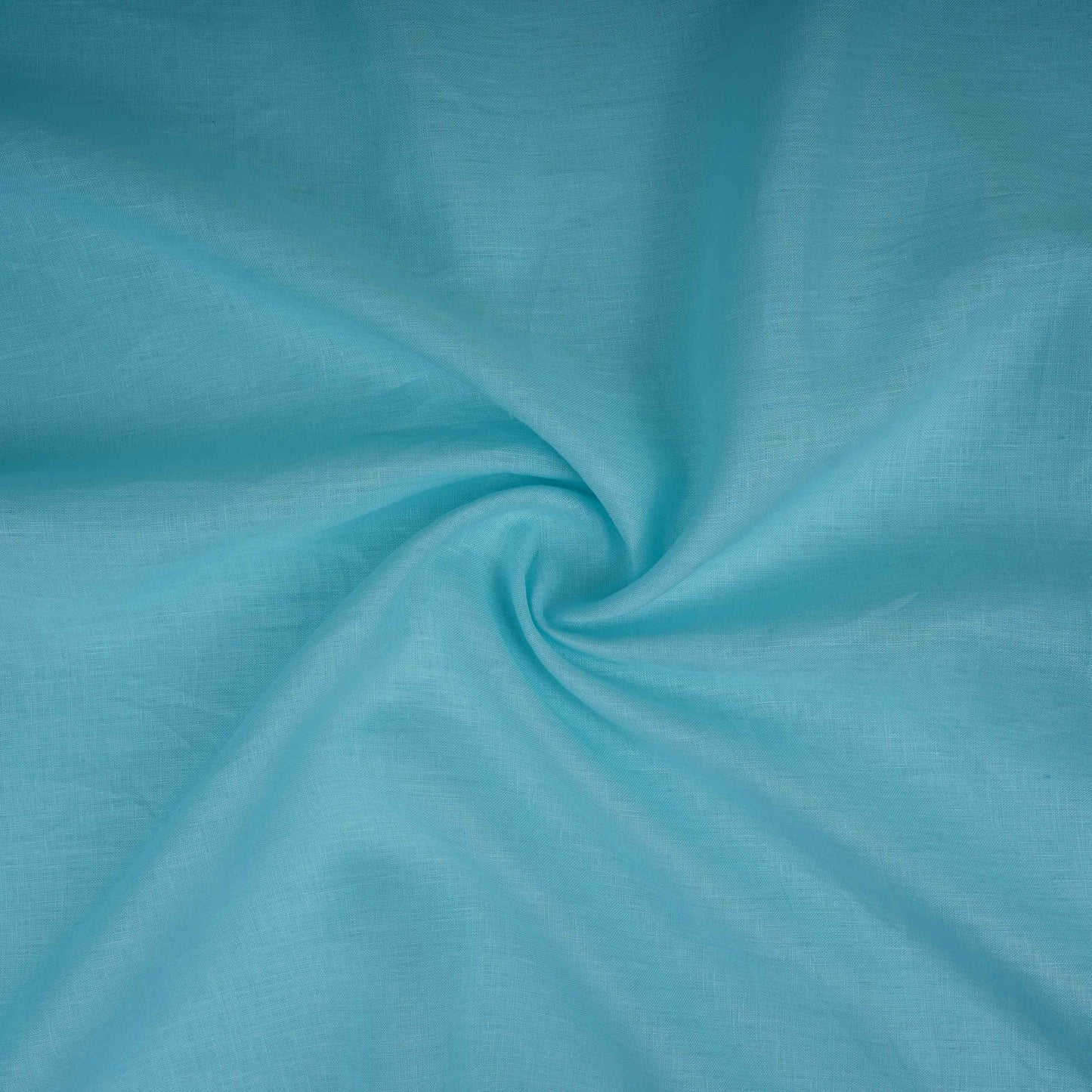 Aqua Blue Solid Pure Linen Fabric UT-31167