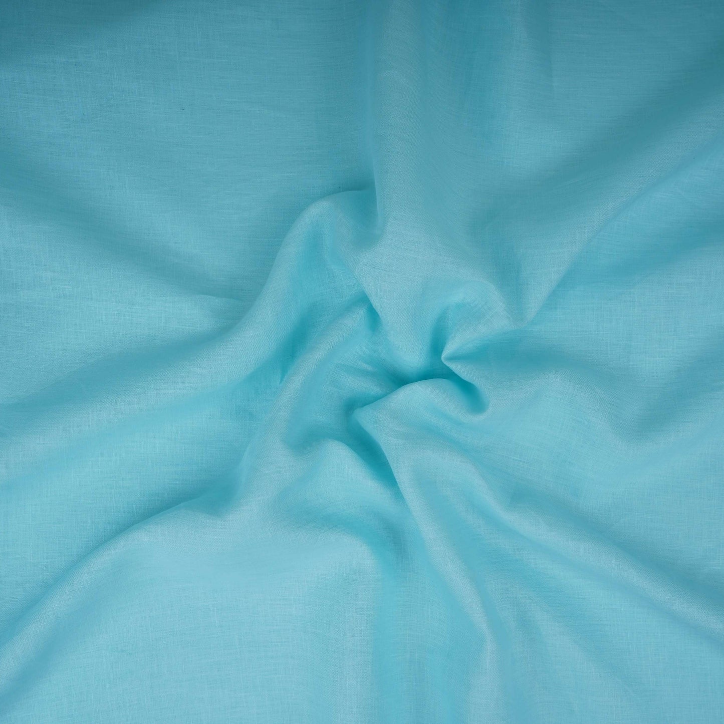 Aqua Blue Solid Pure Linen Fabric UT-31167