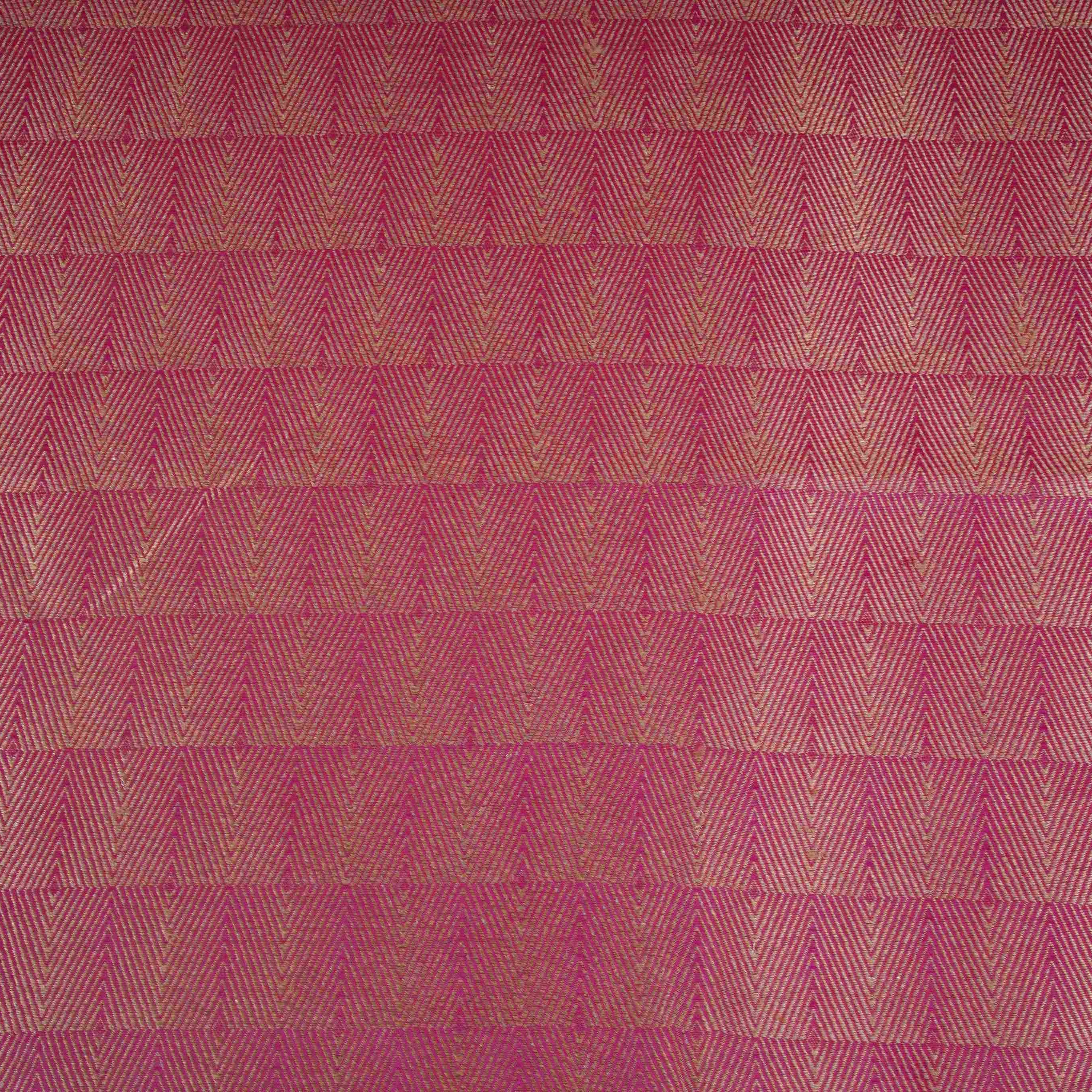 Magenta Pink Chevron Weave Brocade Fabric HMSS-32807