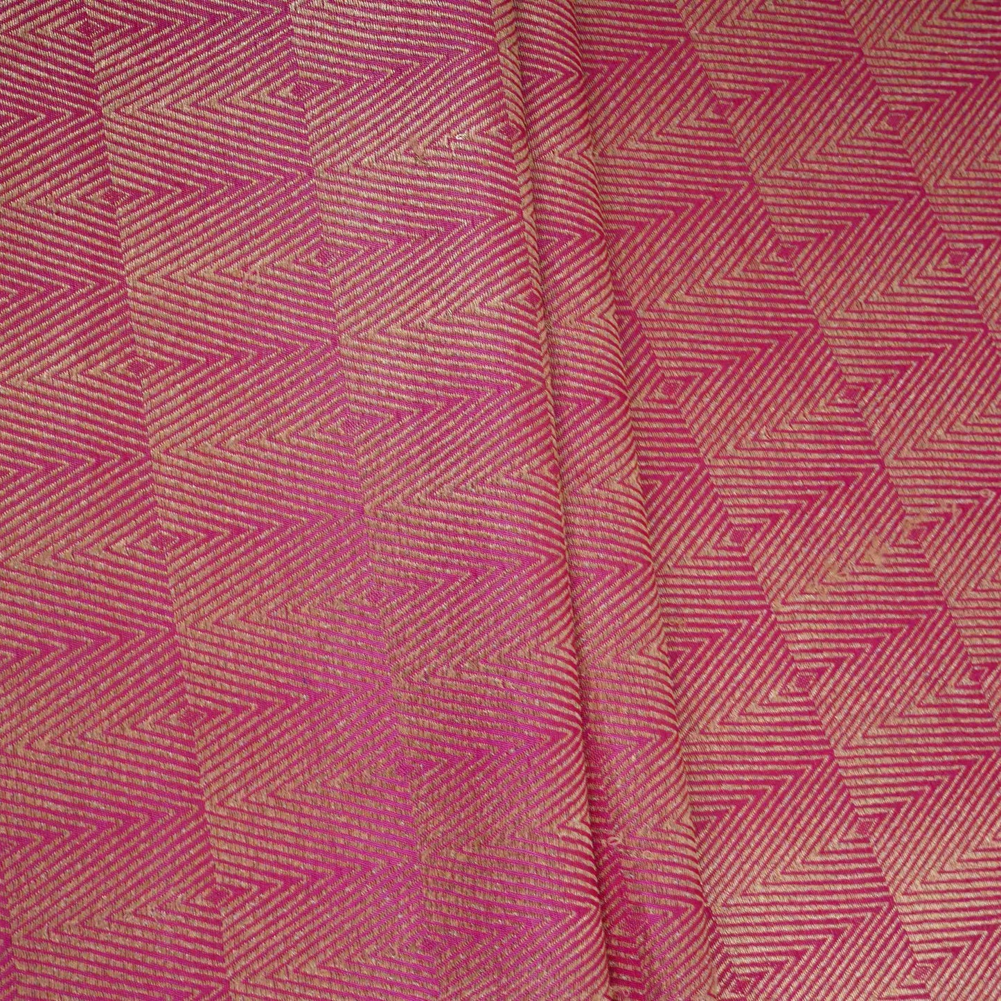Magenta Pink Chevron Weave Brocade Fabric HMSS-32807