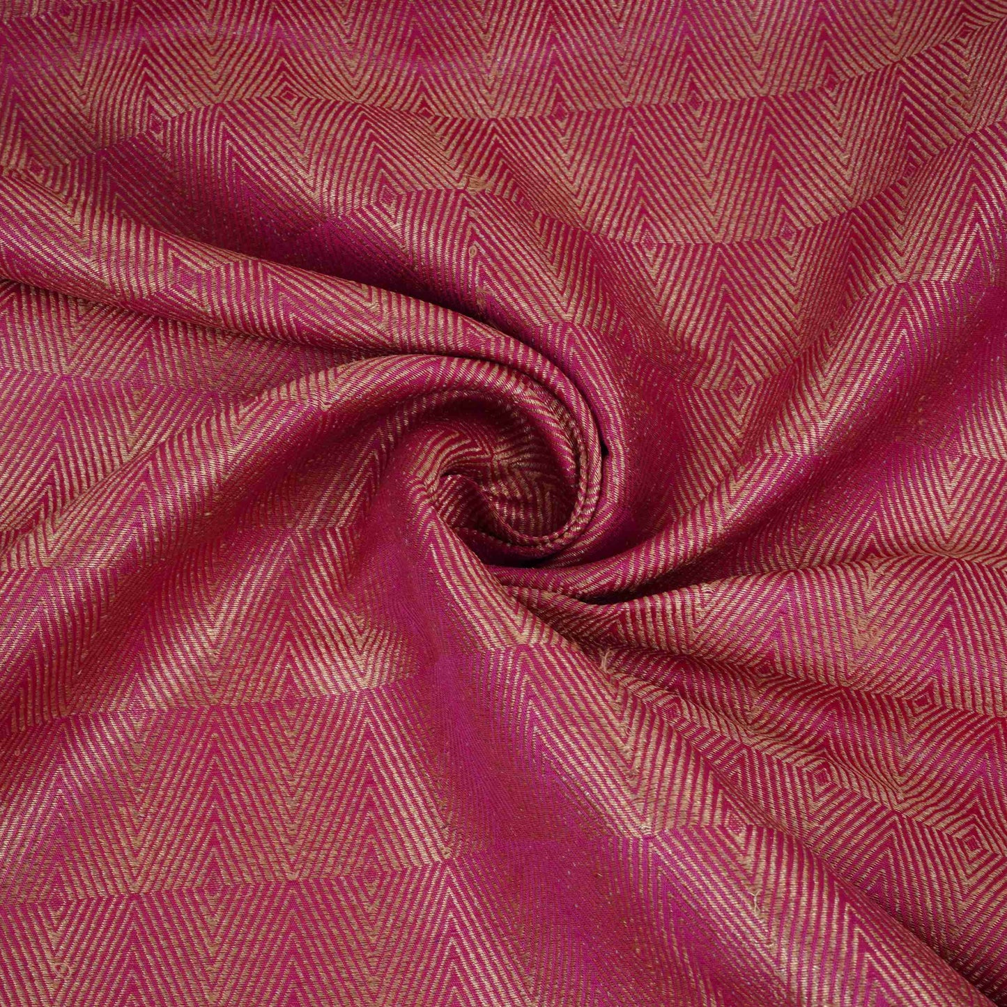 Magenta Pink Chevron Weave Brocade Fabric HMSS-32807