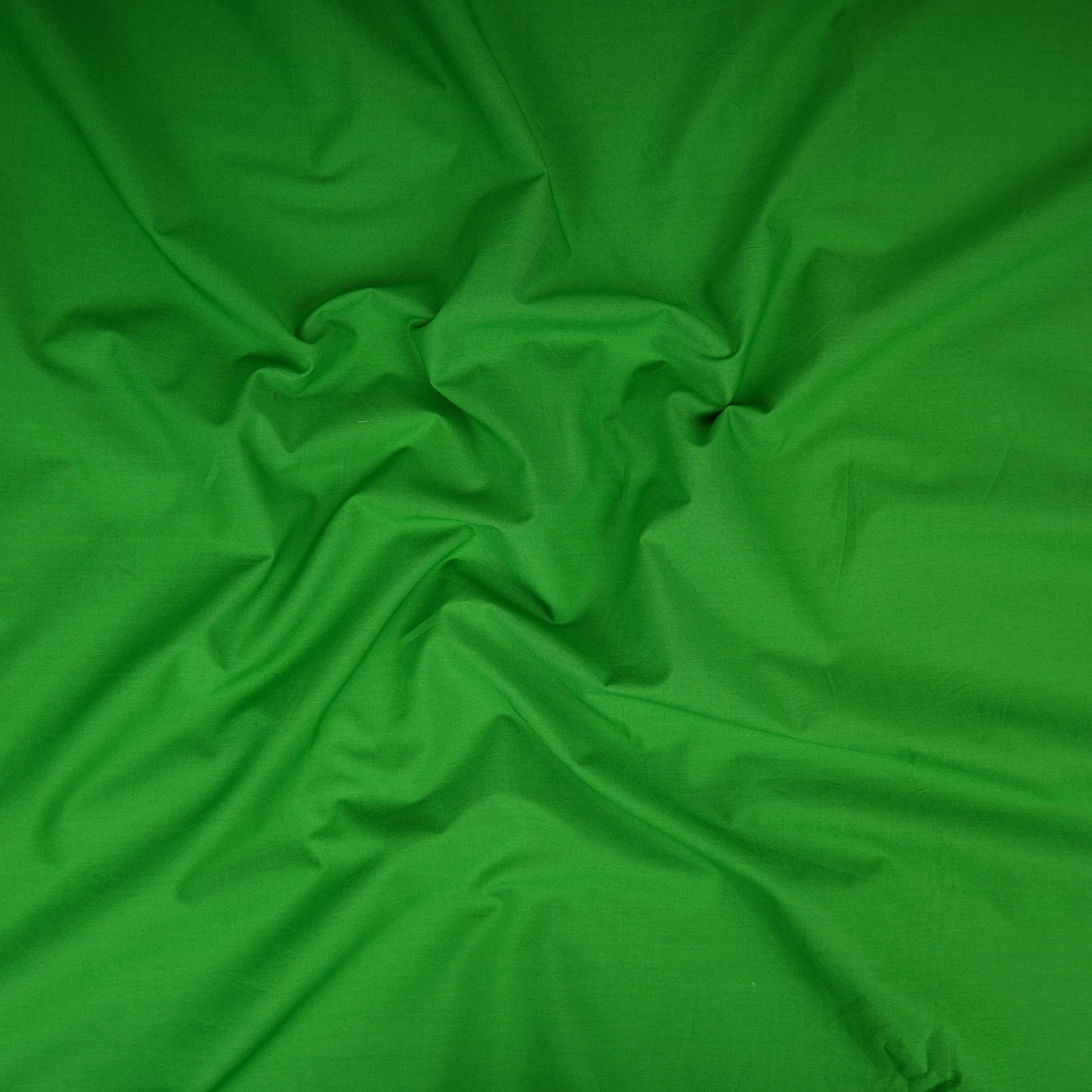 Parrot Green Solid Poplin Fabric LSF-27892 - TradeUNO