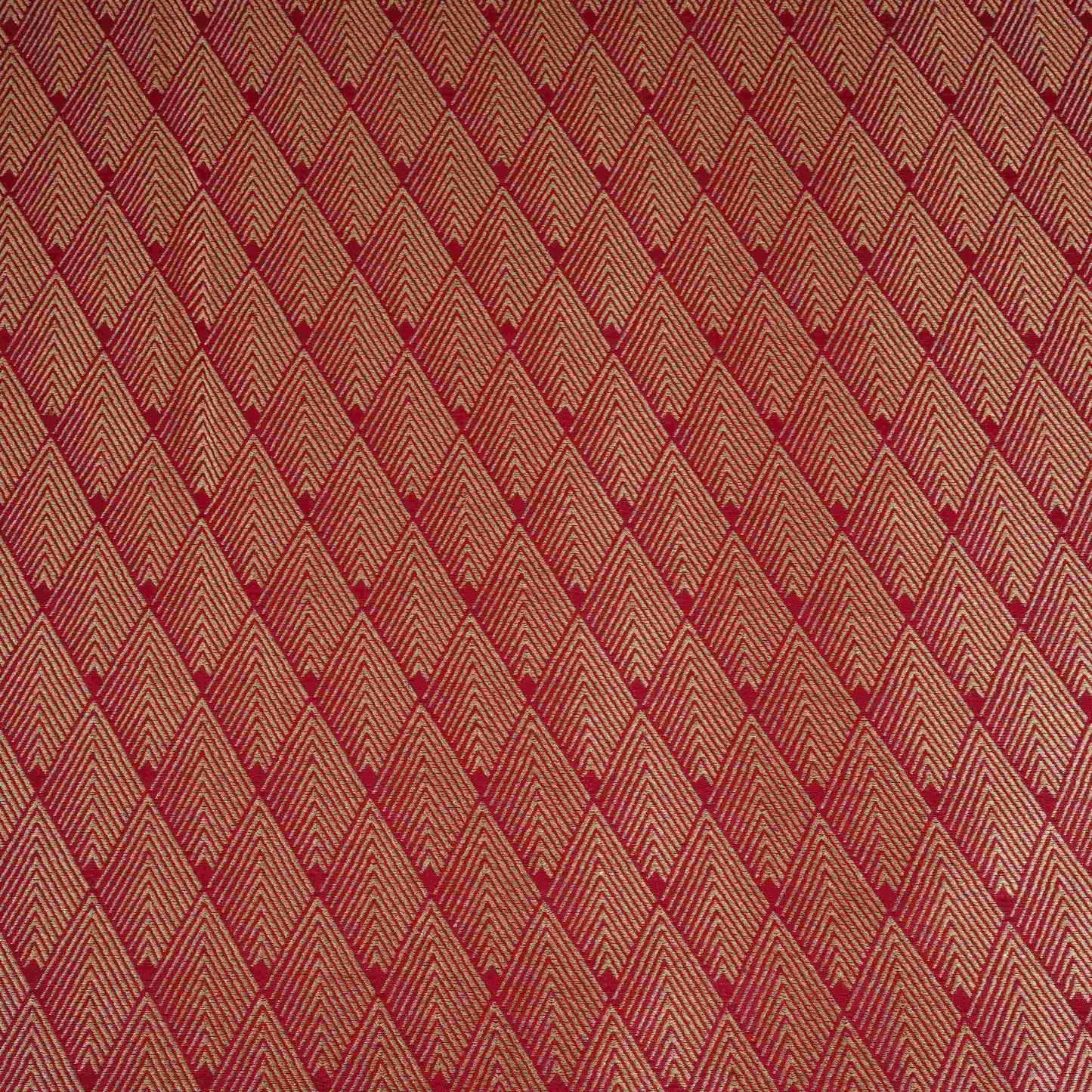 Rani Pink Chevron Weave Brocade Fabric HMSS-32806