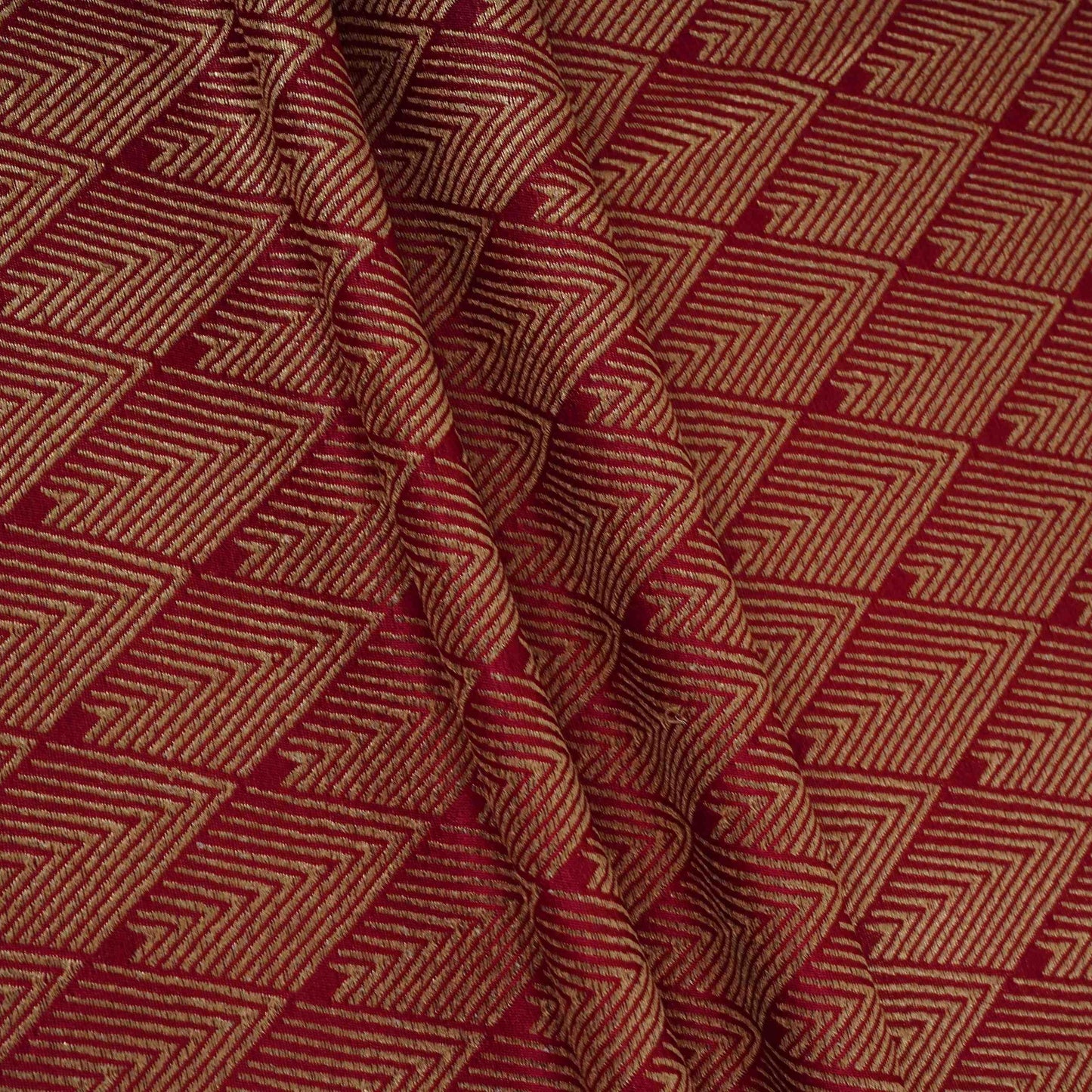 Rani Pink Chevron Weave Brocade Fabric HMSS-32806