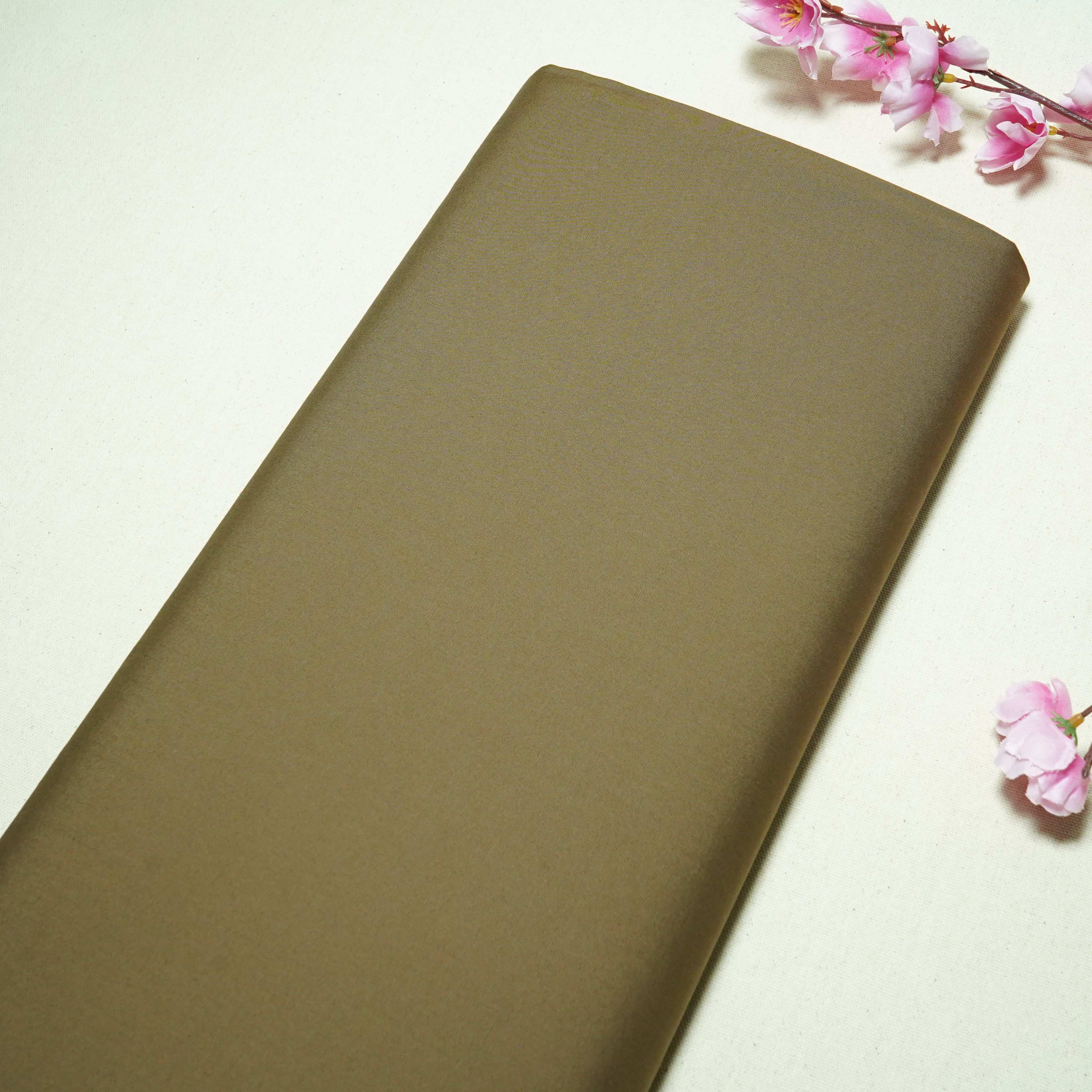 Chocolate Brown Solid Poplin Fabric LSF-30554 - TradeUNO