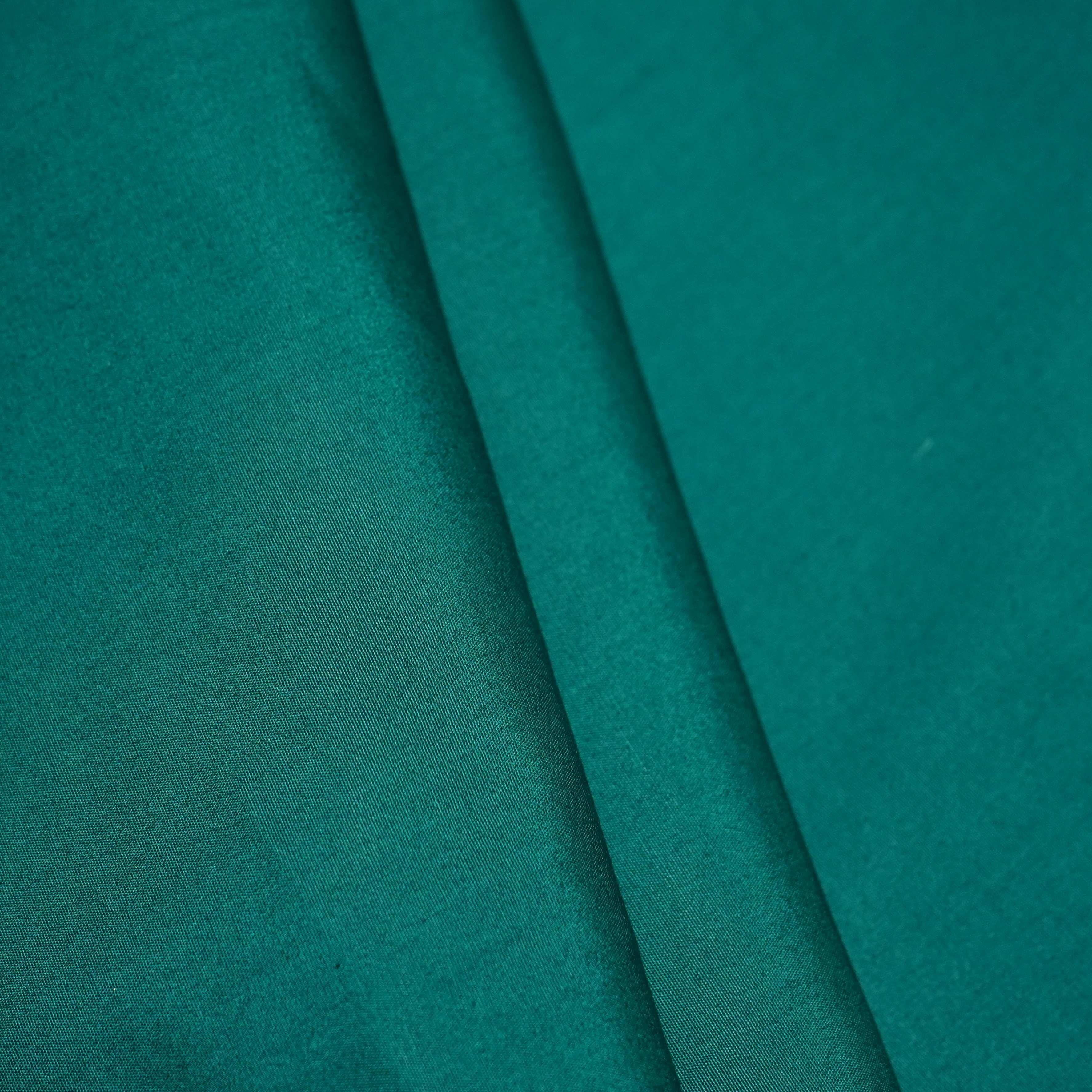 Teal Green Solid Poplin Fabric LSF-30553 - TradeUNO