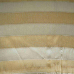 Golden with Off White Stripes Shimmer Tissue Fabric MTI-31260 - TradeUNO