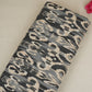 Grey with Black Ikkat Print Cotton Fabric SN-29493