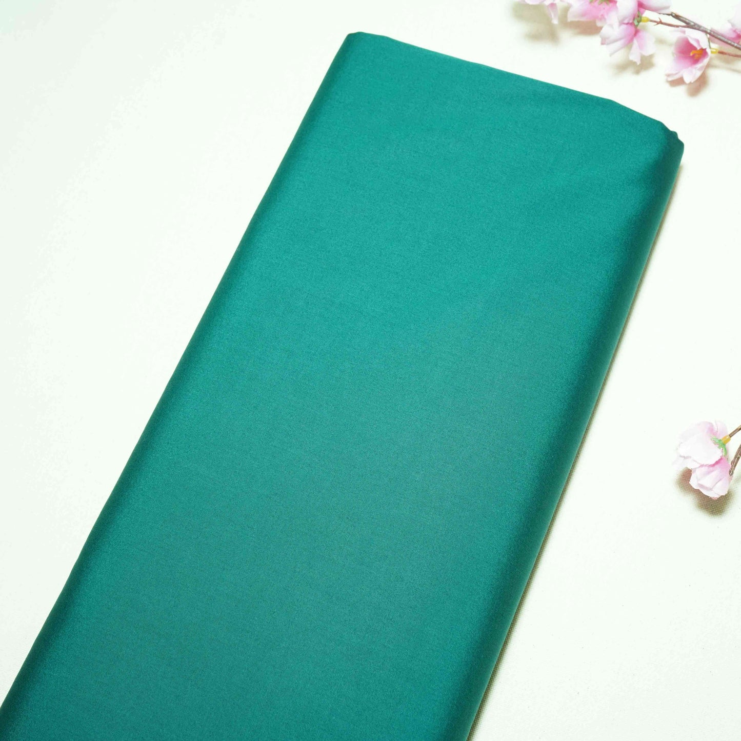 Teal Green Solid Poplin Fabric LSF-30553