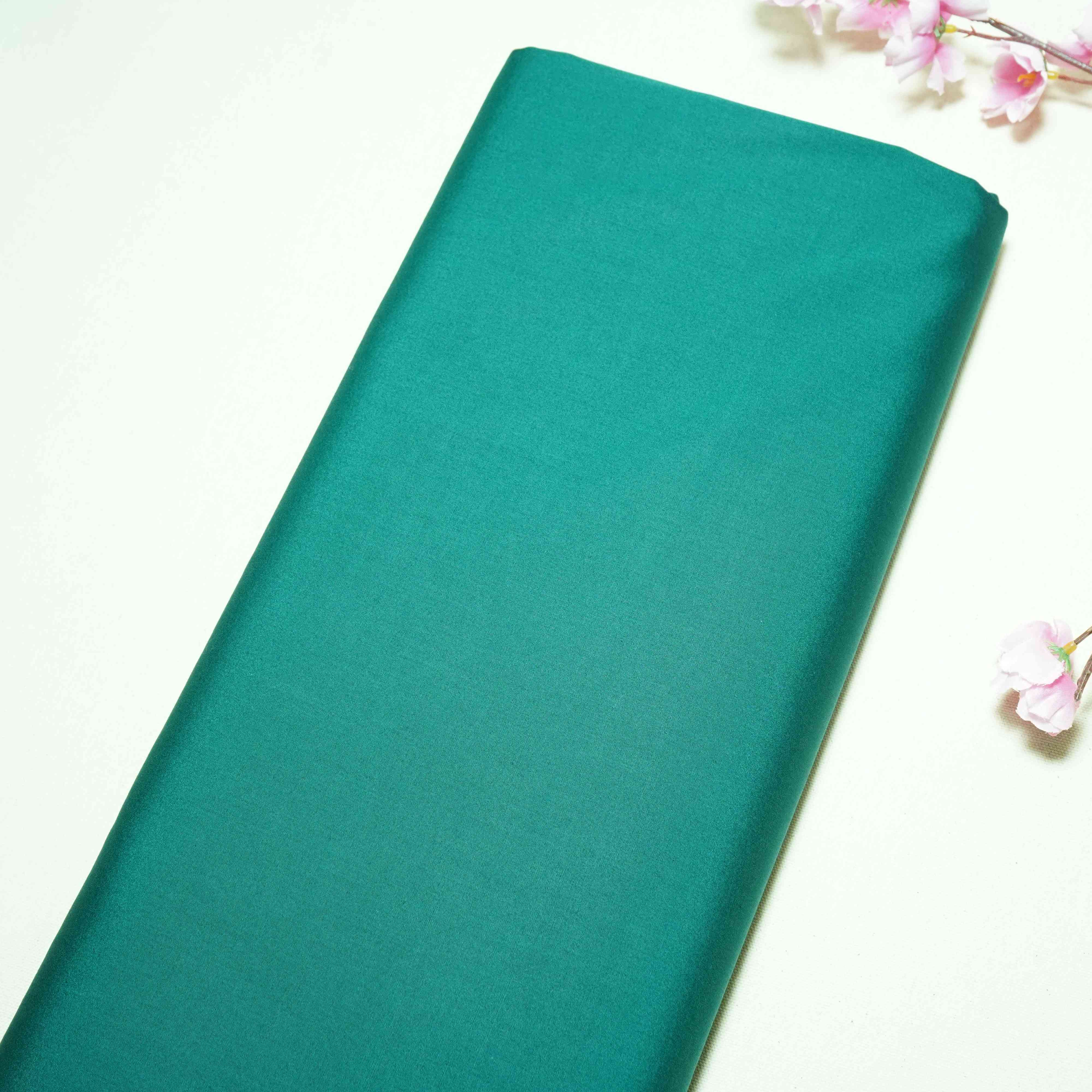 Teal Green Solid Poplin Fabric LSF-30553 - TradeUNO