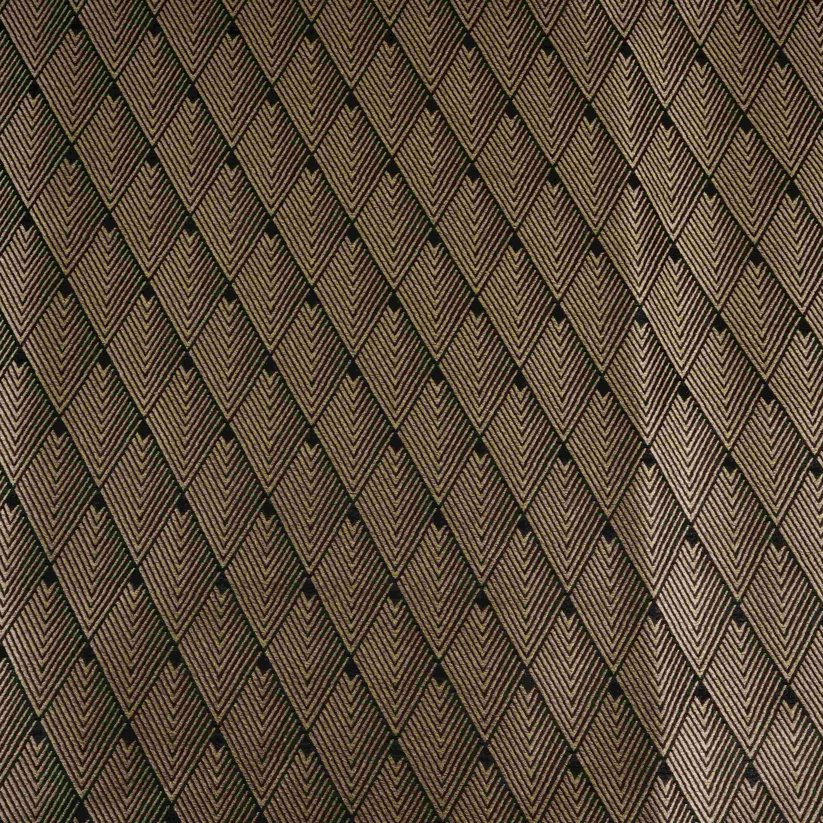 Black Chevron weave Brocade Fabric HMSS-32809