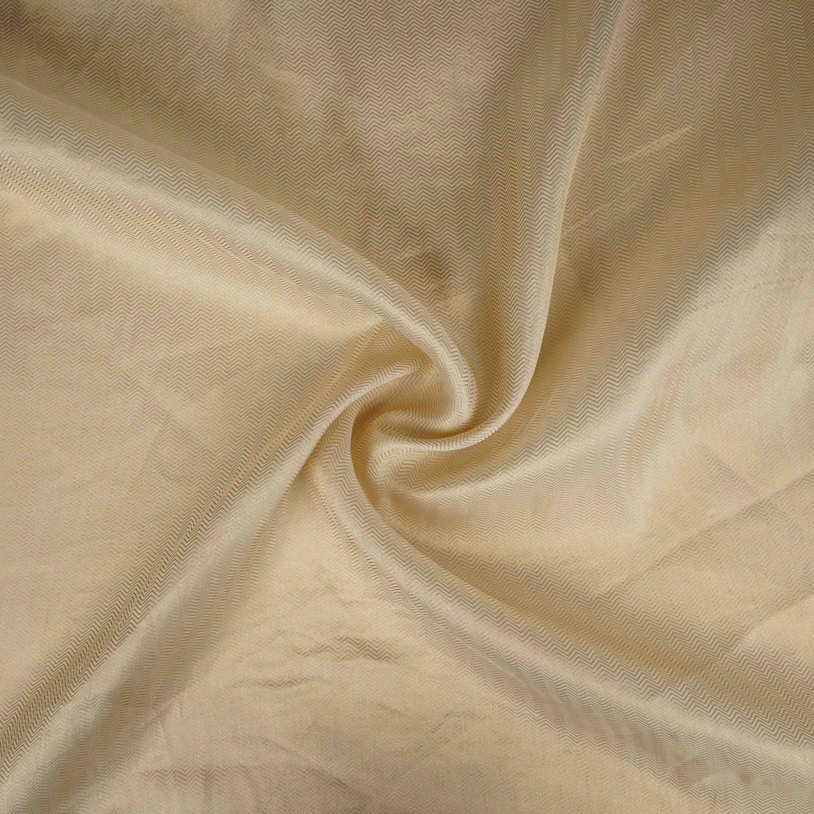 Golden Herringbone Shimmer Tissue Fabric MTI-31264 - TradeUNO
