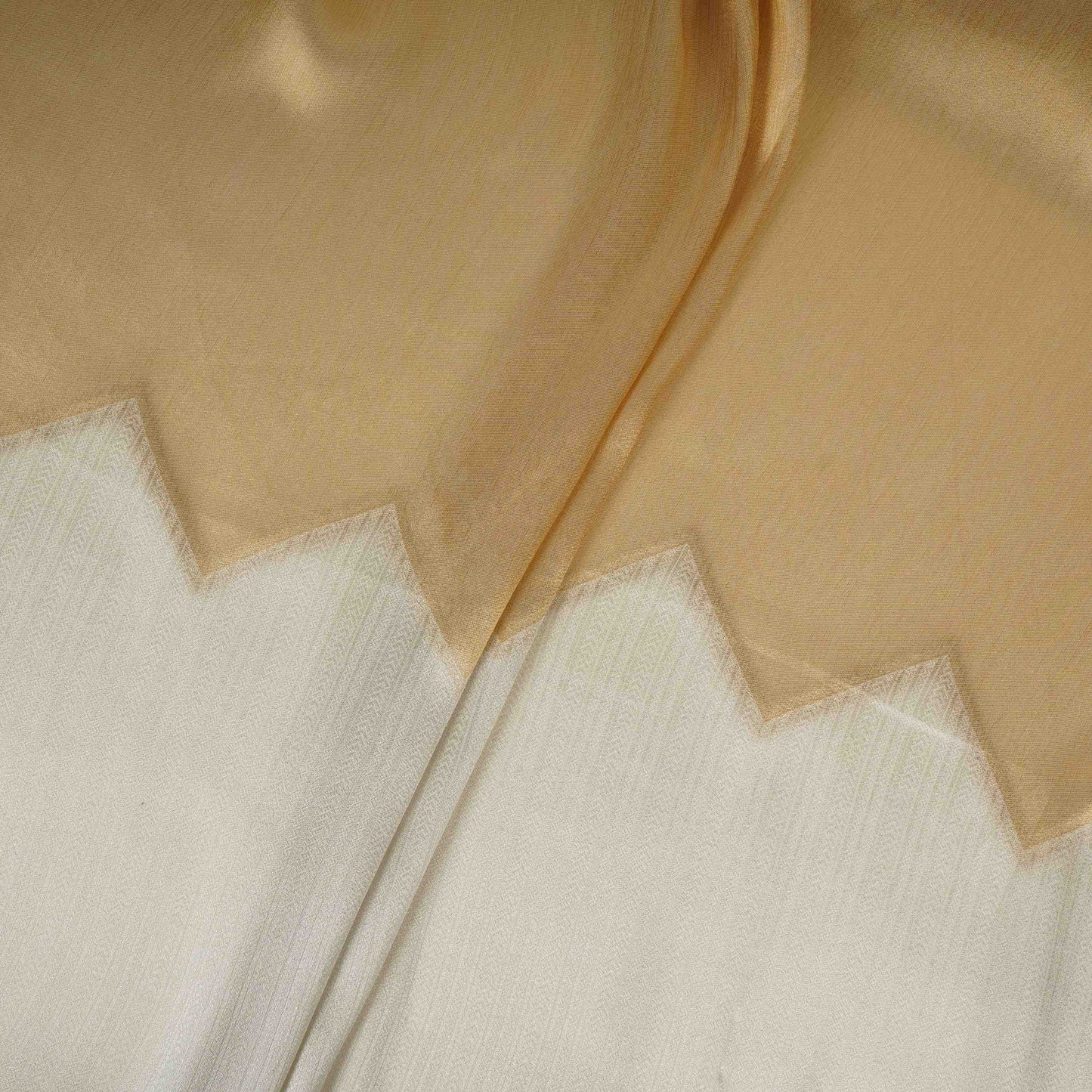 Golden with Silver Shimmer Tissue Fabric MTI-31265 - TradeUNO
